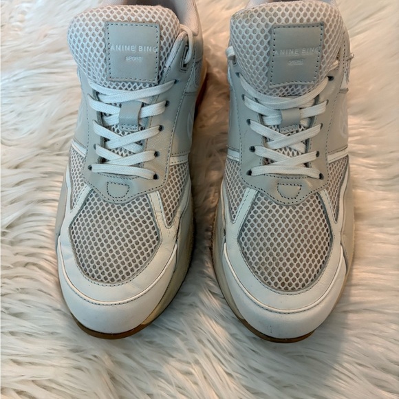 Anine Bing Sport Dina sneakers in white/beige /leather and mesh size 9 - Picture 6 of 12
